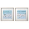 Sea Glass Sandbar Framed Prints, 2-Piece Set