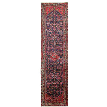 Persian Rug Hosseinabad 12'8"x3'4" Hand Knotted