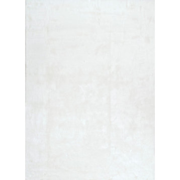 Drummond Shag Area Rug, White, Ivory, 5'x7'