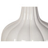 White Rippled Ceramic Table Lamp, Set of 2