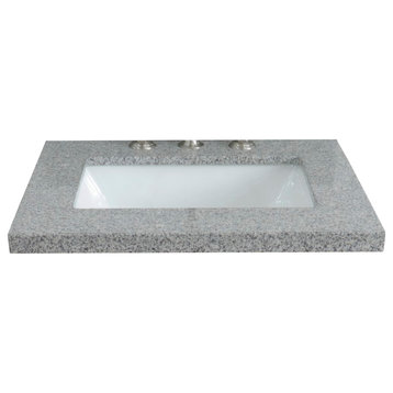 25" Gray Granite Countertop and Single Rectangle Sink