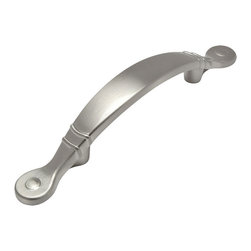 Cosmas - Cabinet Pull, 3" Hole Centers, Set of 25, Satin Nickel - Cabinet And Drawer Handle Pulls