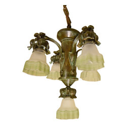 Art Deco 5 Light Copper Chandelier - Products