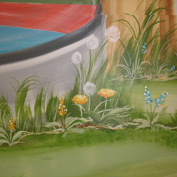 Custom Mural. Carousel theme. Kids.