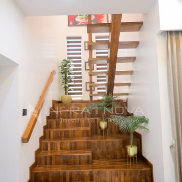 Staircase | Interior Designs of Deepak's Residence | Infra I Nova - Top Architec