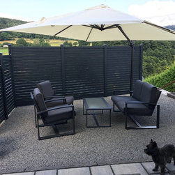 Privacy Screen on Escaprment - Home Fencing And Gates