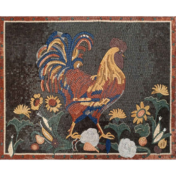 Rooster Mosaic - Mosaic Backsplash