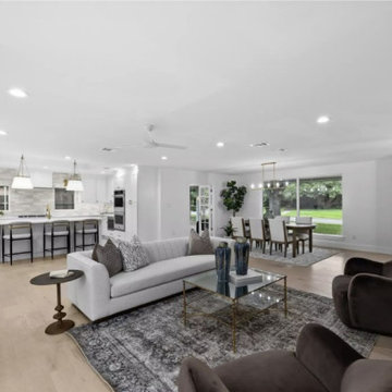 Open Concept Living, Kitchen, and Dining Space