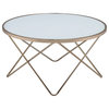 Acme Valora Coffee Table, Frosted Glass and Champagne