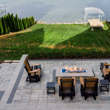 Transforming a Steep Lakefront Slope into an Entertaining Patio | Horton, MI