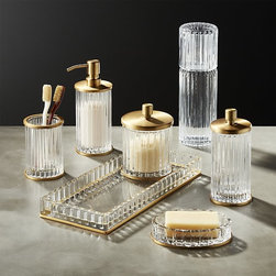 Ribbed Glass Bath Accessories | CB2 - Baby And Kids