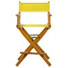 24" Director's Chair With Honey Oak Frame, Yellow Canvas