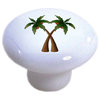 Coconut Palm Trees Ceramic Knob