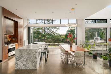 Design ideas for a contemporary kitchen in Melbourne.