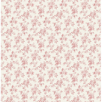 Tiny Blooms Wallpaper in Crimson FG70802 from Wallquest