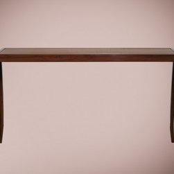 Metaphor | Slim Console Table in Wood with Slender Curved Legs - Console Tables