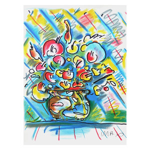 Cosmic Umbrella Man Limited Edition Lithograph Peter Max