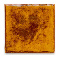 906W Burnt Sugar (Crackle and Glossy Finish) - Handmade Ceramic Tile - Tile
