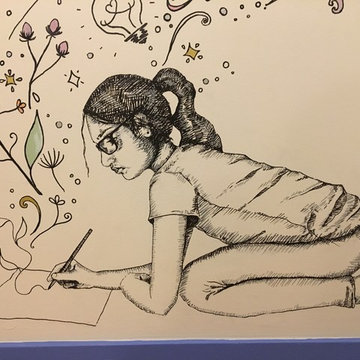 Preteen Sketchbook Emoji Mural
