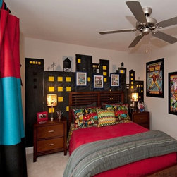 Comic Book Skyline Decals - Kids Decor