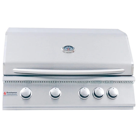 RCS 32" Premier Series 4-Burner Grill With Flavor Briquettes, Propane