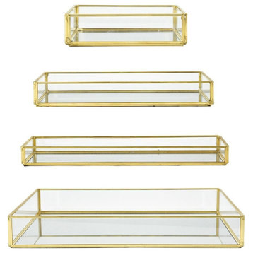 Anita Tray, Clear and Gold