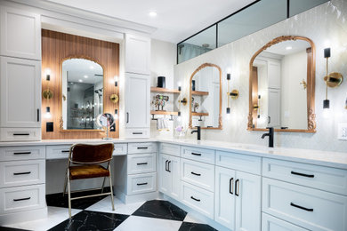 Inspiration for an eclectic bathroom remodel in Edmonton