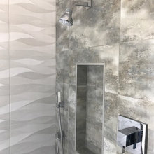 wavy tile bathroom