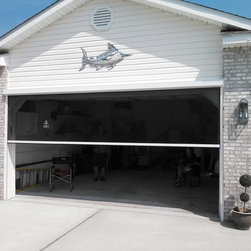 Motorized Zip Tex Retractable Screen- Garage Application - Products