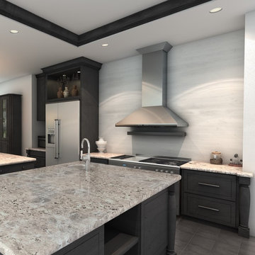 Kitchen remodel featuring a ZLINE KF1 Stainless Steel Wall Range Hood
