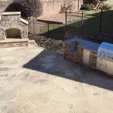 Time Lapse Outdoor Fireplace, Kitchen, Patio Construction Project Atlanta, GA.