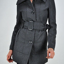 SINGLE BREASTED BELT COATWOOL
