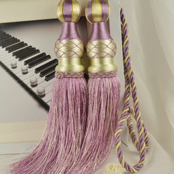 6 Colors QYM45 Polyester Curtain Tassel Tie Backs in Pink Color - Window Treatment Accessories
