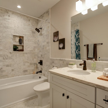 Bathroom Remolded With Standing Shower, Sink With Cabinet Space, Washington DC
