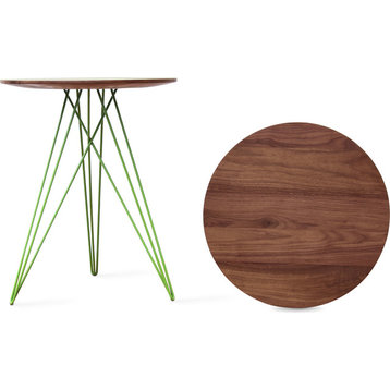 Hudson Side Table - Green, Walnut
