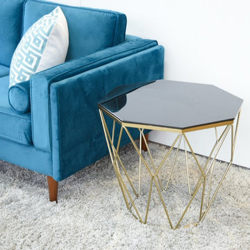 Hella End Table - Glass Top