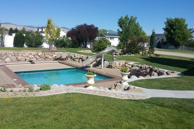 Pool - contemporary pool idea in Salt Lake City