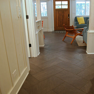 herringbone large tiles