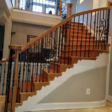 Traditional Staircase to Basement