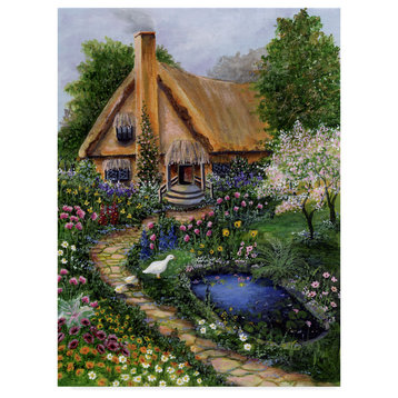Bonnie B Cook 'Best Old Cottage' Canvas Art