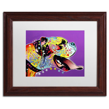 Dean Russo 'Happy Boxer' Framed Art, Wood Frame, 11"x14", White Matte