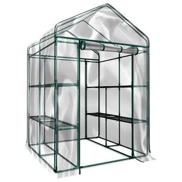 Walk-In Greenhouse-Indoor Outdoor With 12 Shelves by Home-Complete