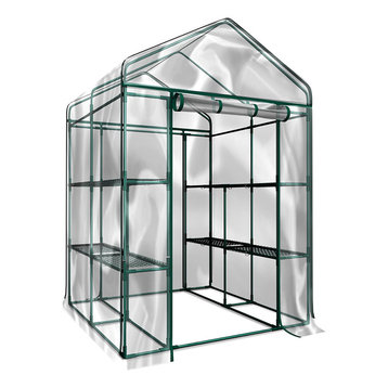 Walk-In Greenhouse-Indoor Outdoor With 12 Shelves by Home-Complete