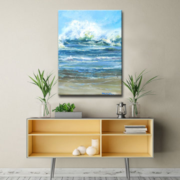 'Crashing Wave' Ready2HangArt Canvas by Dana McMillan