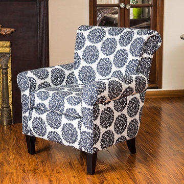 Traditional Living Room Featuring Floral Designed Armchairs