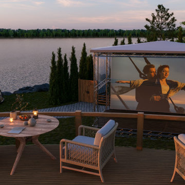 Lakeside Outdoor Cinema for a Premium Bath Resort