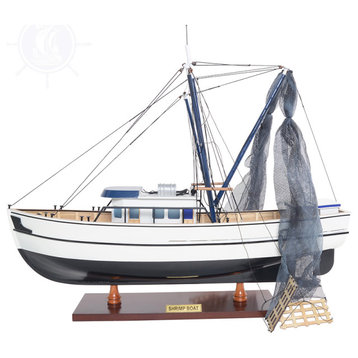 Shrimp Boat Wooden Handcrafted boat model