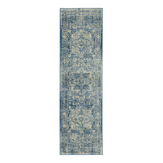 Unique Loom Layer Braided Chindi Rug Multi/Blue 2' 7 x 8' Runner