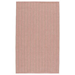Jaipur Living - Jaipur Living Topsail Indoor/ Outdoor Striped Area Rug, Rose/Taupe, 2'x3' - The Brontide collection offers a classically textured and grounding accent to indoor and outdoor spaces alike. With a braided design and light, neutral hues, the rose pink and taupe Topsail rug lends Americana style to any space. This durable polypropylene rug is easy to clean and perfectly versatile for patios, dining spaces, and foyers.