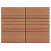 Vidaxl WPC Tiles 23.6"x11.8" 6-Piece 10.8Ft Brown